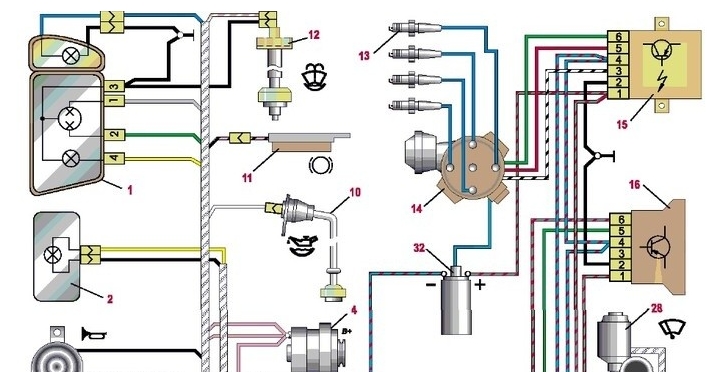 Схема электропроводки ваз 21 15