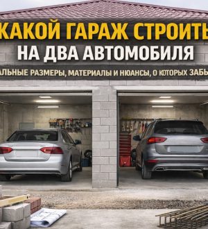 Какой гараж строить на 2 автомобиля (размер, из чего строить)
